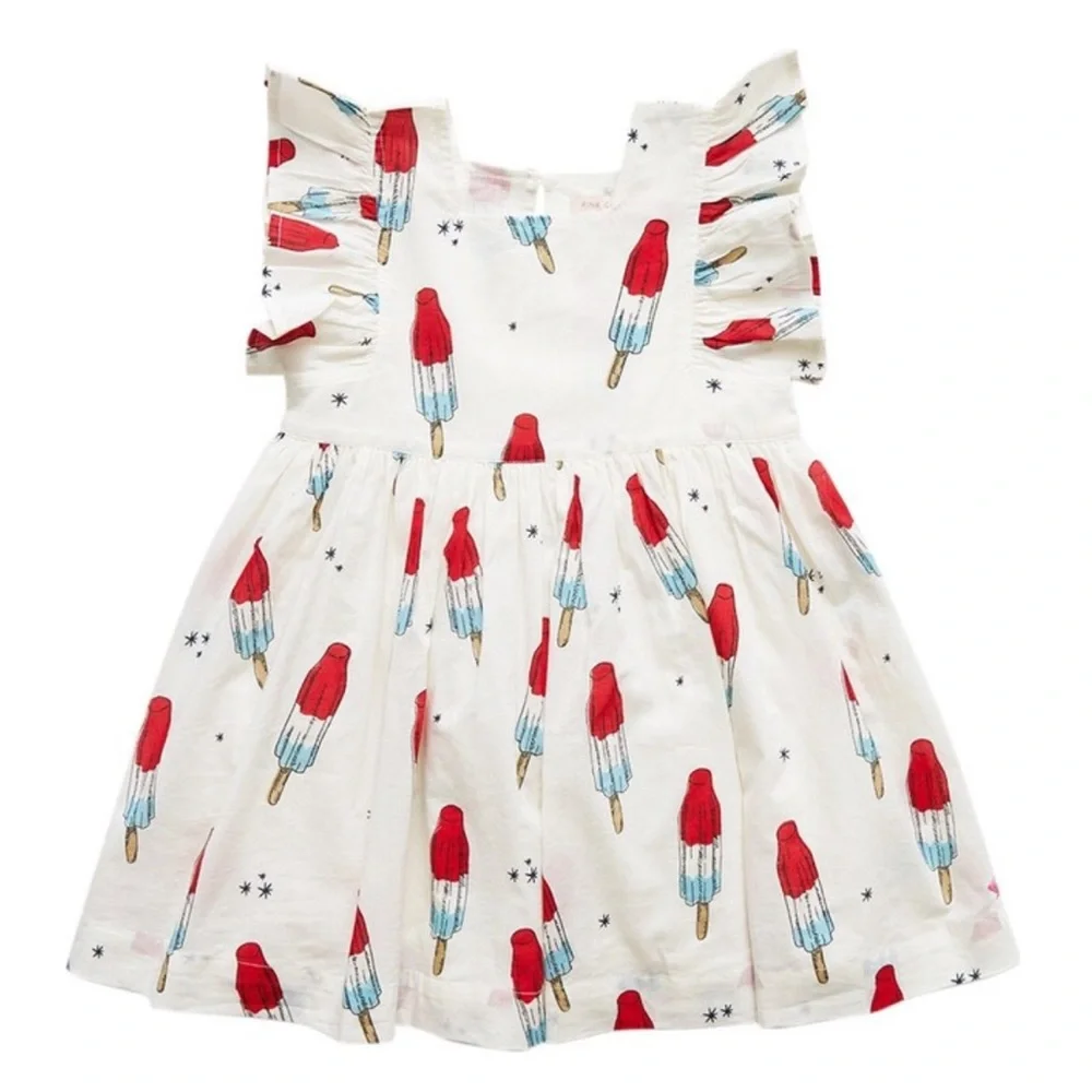 Pink Chicken Bomb Pop Print Dress - Picture 3 of 8
